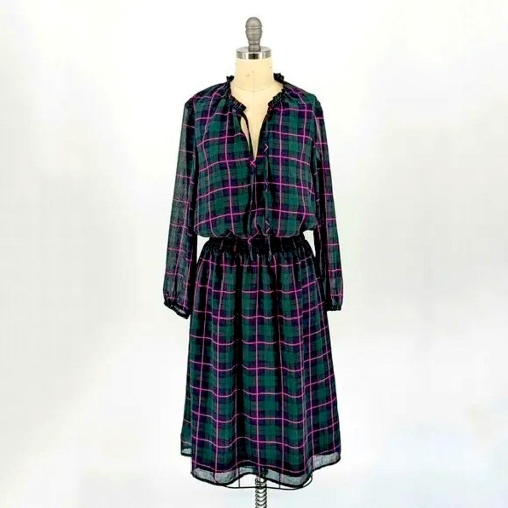 J. Crew tartan drop-waist dress